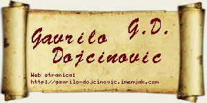 Gavrilo Dojčinović vizit kartica